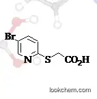 Molecular Structure of 1016859-98-5 (2-[(5-Bromo-2-pyrdinyl)thio]acetic acid)